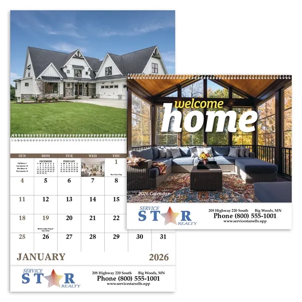 White color option for Welcome Home Spiral Calendar
