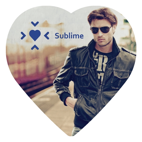 ASSORTED COLORS color option for Dye Sublimated Heart Shaped Coaster
