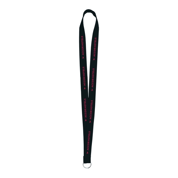 Black color option for Sewn Screen Printed Polyester Value Lanyard