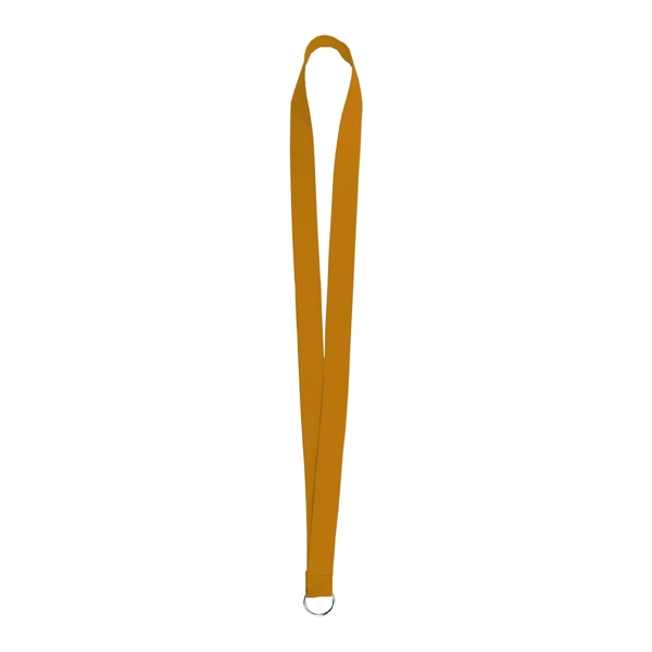 Golden Yellow (PMS 130) color option for Sewn Screen Printed Polyester Value Lanyard