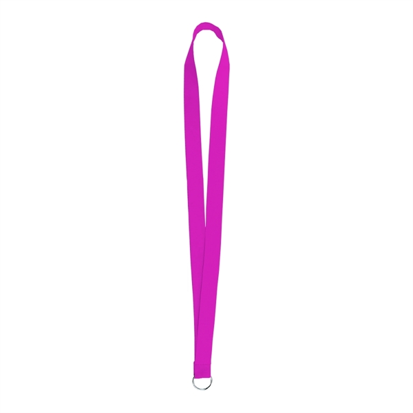 Hot Pink (PMS 211) color option for Sewn Screen Printed Polyester Value Lanyard