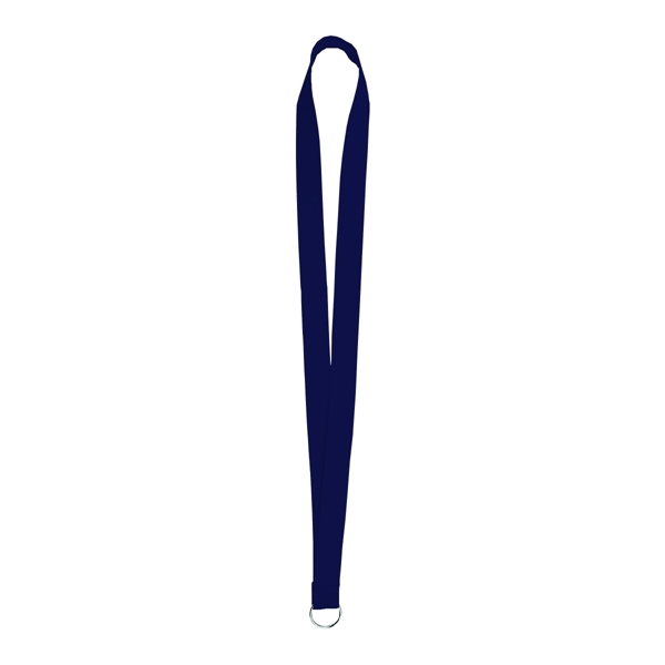 Navy Blue (PMS 282) color option for Sewn Screen Printed Polyester Value Lanyard