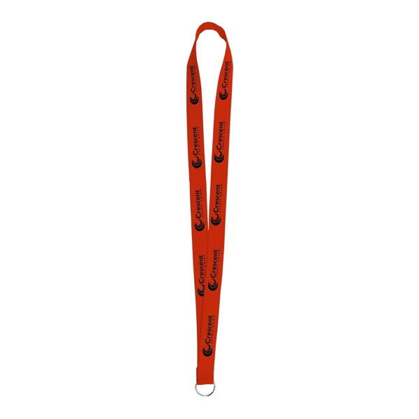 Orange (PMS 1585) color option for Sewn Screen Printed Polyester Value Lanyard