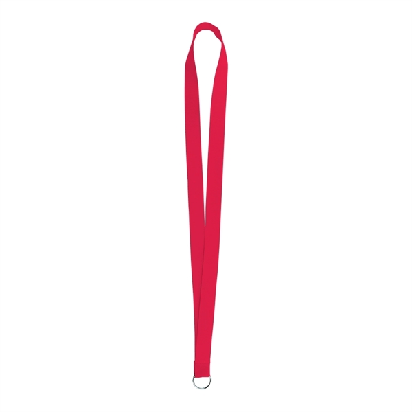 Red (PMS 200) color option for Sewn Screen Printed Polyester Value Lanyard