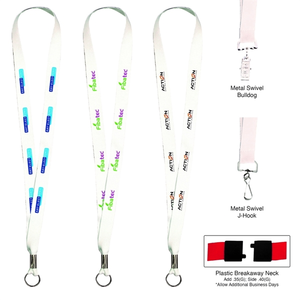 Photo of White Lanyard With Full Color Imprint