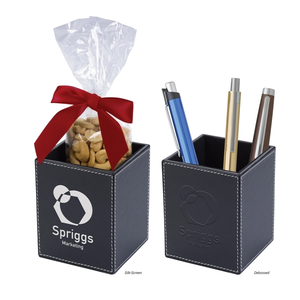 Photo of Faux Leather Pen Cup Set