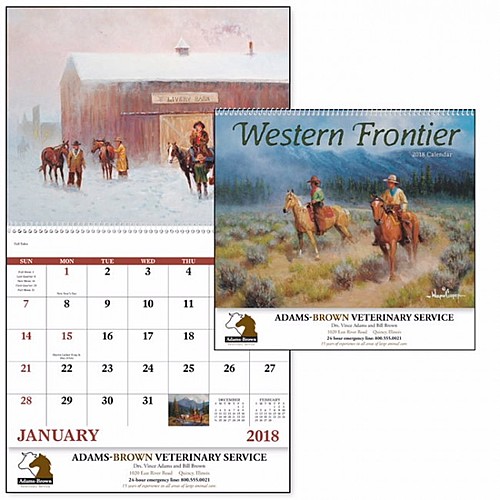 Photo of Western Frontier Spiral Calendar