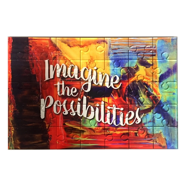Multi color color option for 23" X 23" Acrylic Jigsaw Puzzle