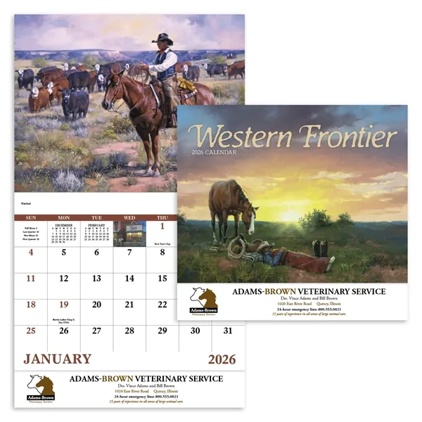 White color option for Western Frontier Stapled Calendar