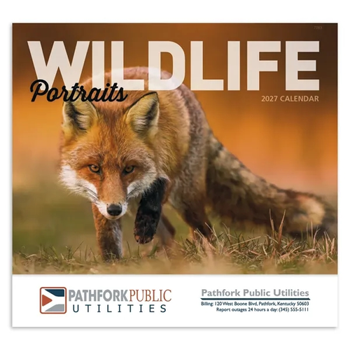 Main photo of Wildlife Portraits Stapled Calendar