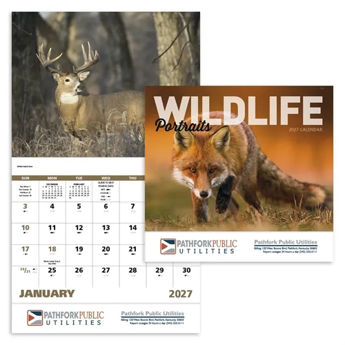 Main photo of Wildlife Portraits Stapled Calendar
