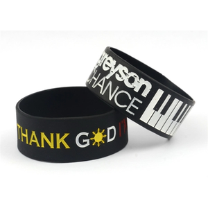 Photo of 1" Inch Ink Injected Custom Silicone Wristband   10 Days
