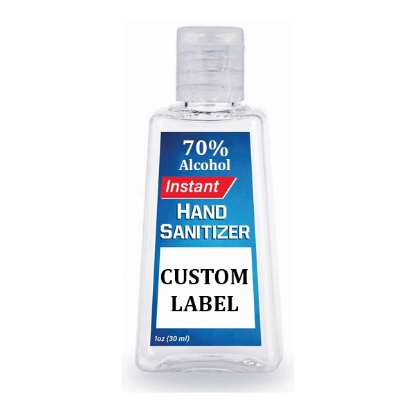 Clear color option for 1 Oz. Rectangle Anti Bacterial Hand Sanitizer (61% Alcohol)
