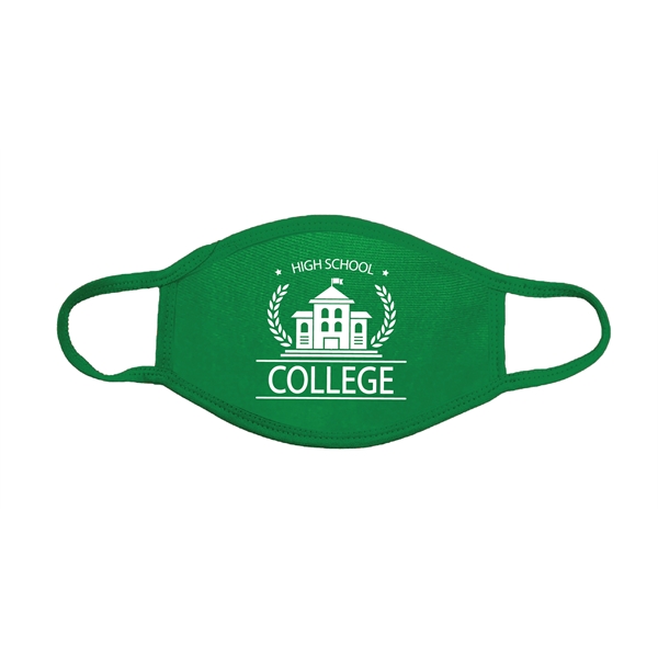 Kelly Green color option for 100% Cotton Fabric Face Mask