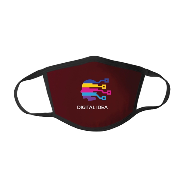Black color option for Full Color Polyester Two Ply Face Mask Cover