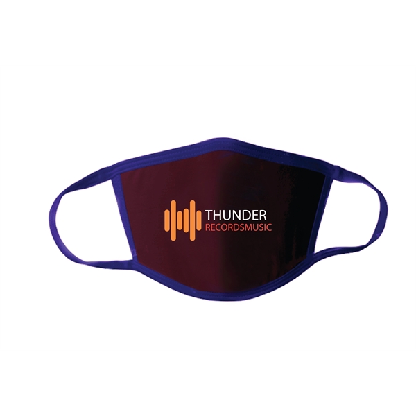 Purple color option for Full Color Polyester 3 Ply Face Mask Cover