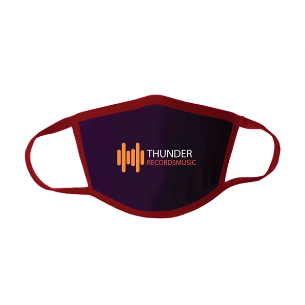 Red color option for Full Color Polyester 3 Ply Face Mask Cover