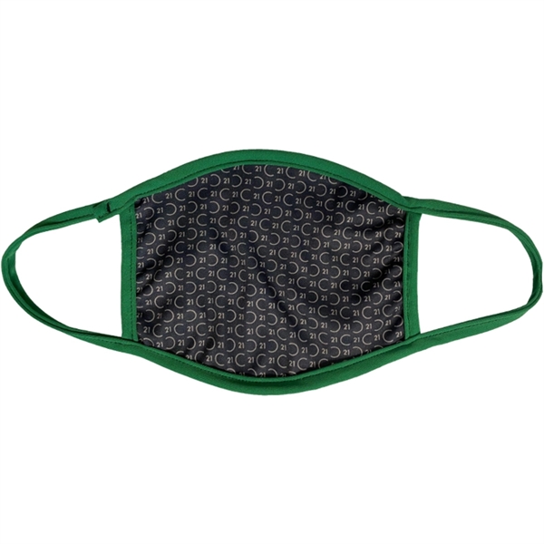 Lime Green color option for The 50/50 Cotton / Polyester Face Mask