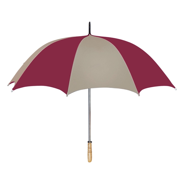 Khaki With Maroon color option for 60" Large Umbrella For Outdoors