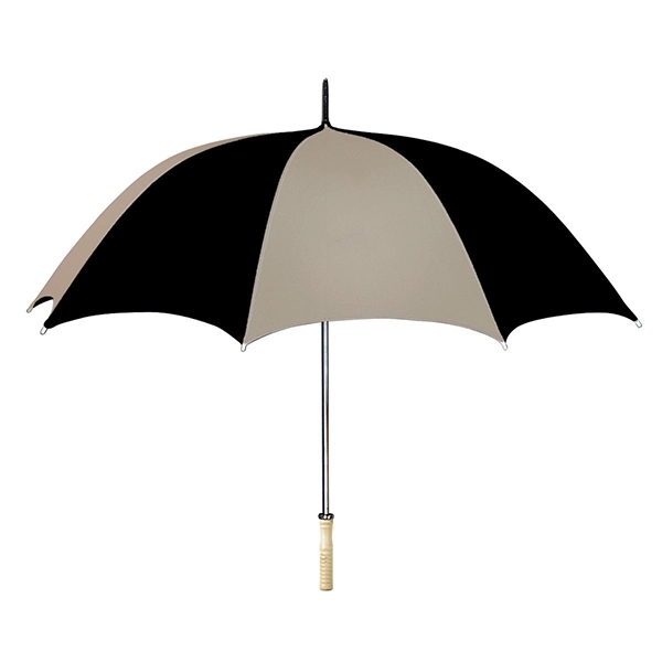 Khaki With Black color option for Nylon Made Arc Umbrella