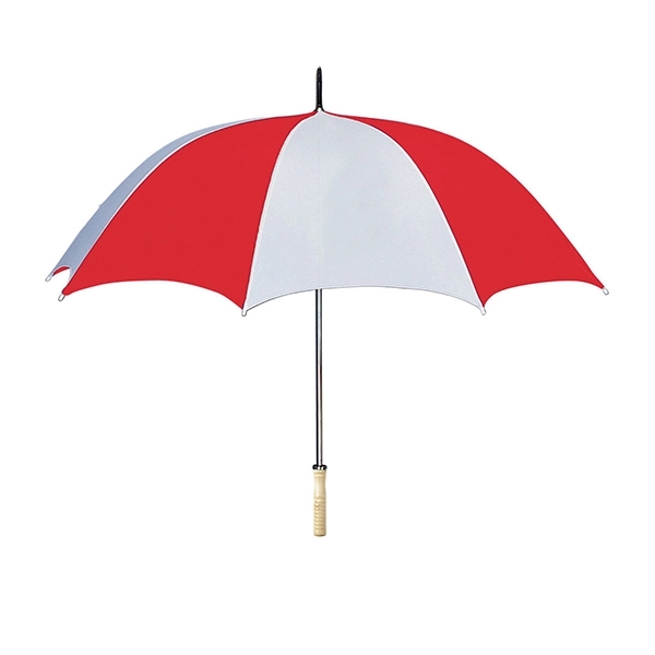 White With Red color option for Nylon Made Arc Umbrella
