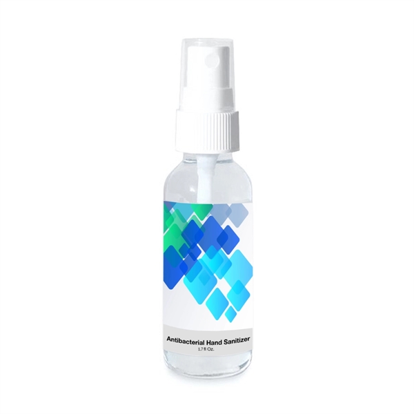 Clear color option for 1.7 Oz. Spray Hand Sanitizer Bottle