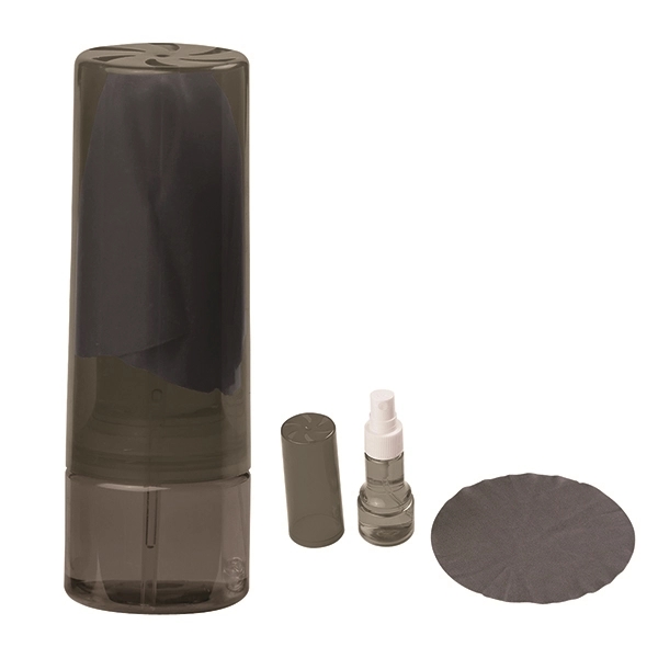CHARCOAL color option for Easy To Carry Cleaning Spray With Microfiber Cloth
