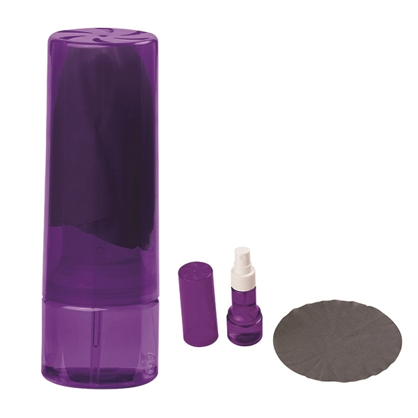 Purple color option for Easy To Carry Cleaning Spray With Microfiber Cloth