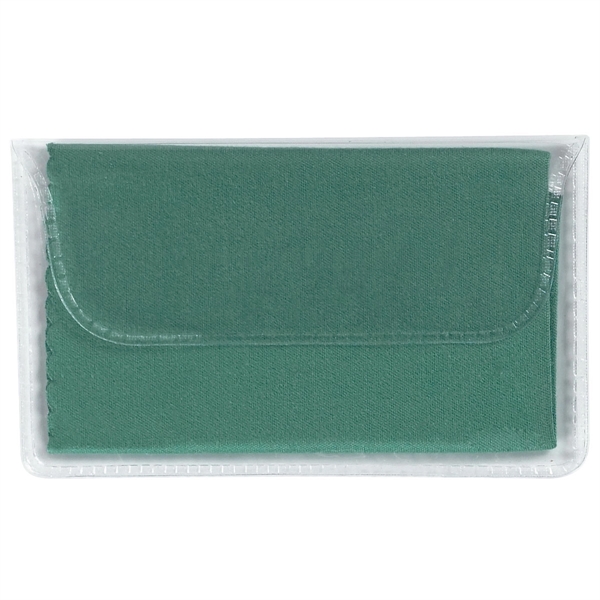 Green color option for Customizable Microfiber Cleaning Cloth With Case