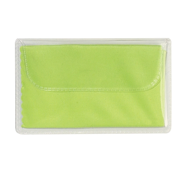 LIME color option for Customizable Microfiber Cleaning Cloth With Case