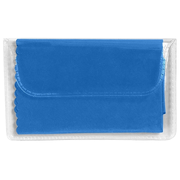 Royal Blue color option for Customizable Microfiber Cleaning Cloth With Case