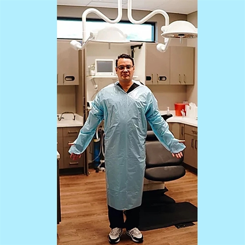 Main photo of Disposable Full Back Pe Isolation Gowns Class 1 & 2
