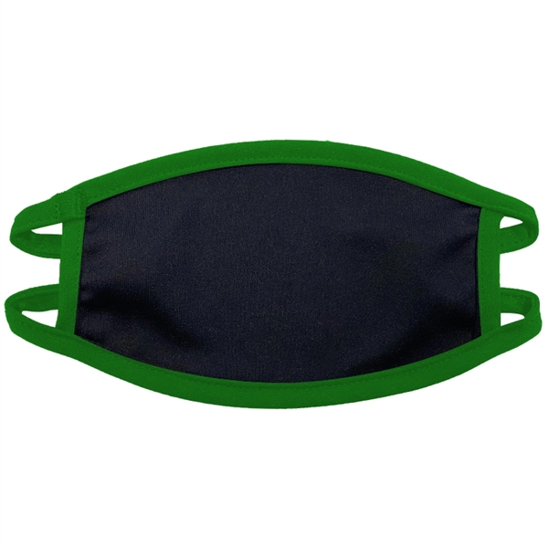 Forest Green color option for Youth 3 Ply Full Color Polyester Face Mask