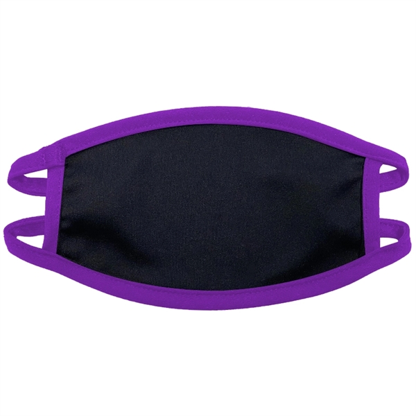 Purple color option for Youth 2 Ply Full Color Polyester Face Mask