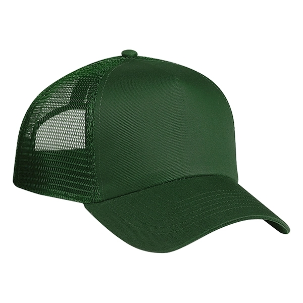 FOREST GREEN color option for 5 Panel 100% Brushed Buster Cap