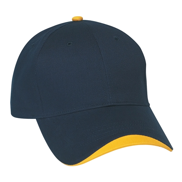 NAVY WITH GOLD color option for Six Panel Adjustable Cap