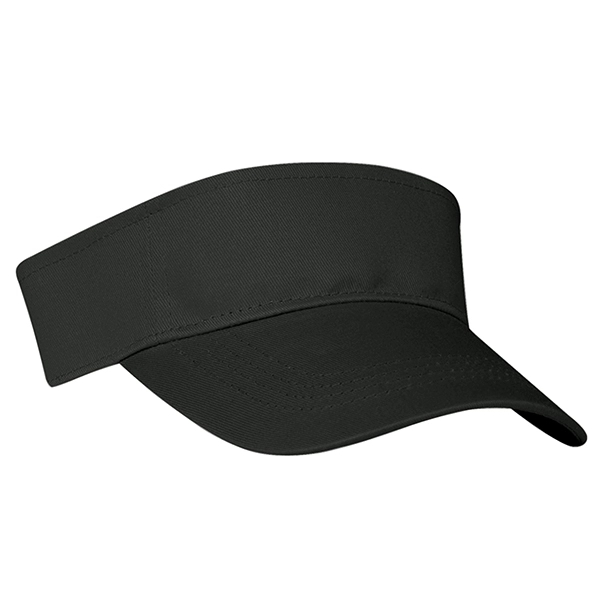 Black color option for 100% Cotton Twill Visor