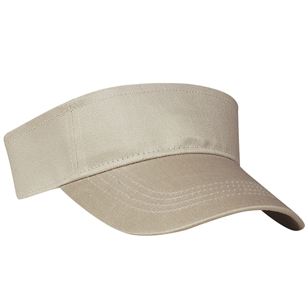 KHAKI color option for 100% Cotton Twill Visor