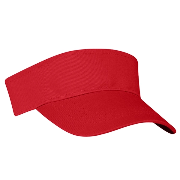 Red color option for 100% Cotton Twill Visor