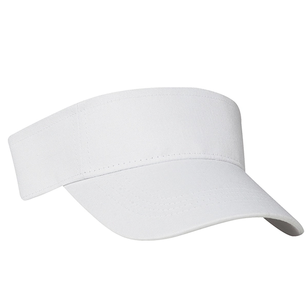 White color option for 100% Cotton Twill Visor