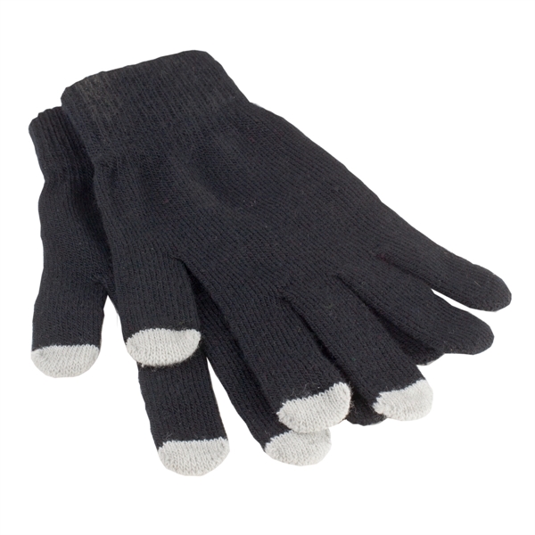 BLACK WITH GRAY color option for Convenient Touch Screen Gloves For Winter