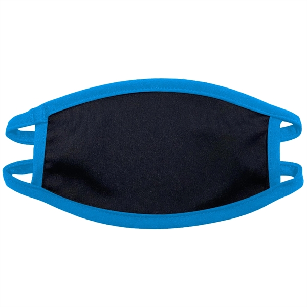 Process Blue color option for Youth 50/50 Polyester Cotton Sublimation Face Mask