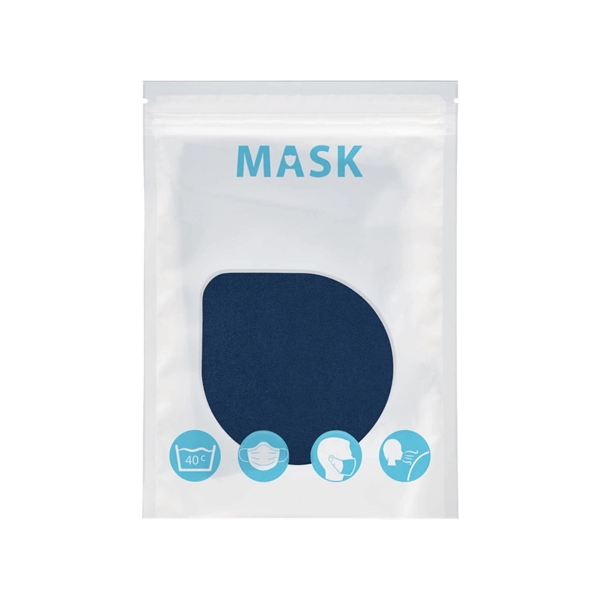 Navy Blue color option for 100% Cotton Value Mask With Label On Pouch