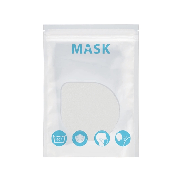 White color option for 100% Cotton Value Mask With Label On Pouch