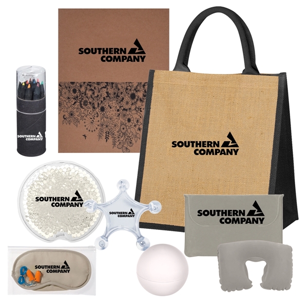 Natural-Black color option for Complete Relaxation Set In A Jute Bag