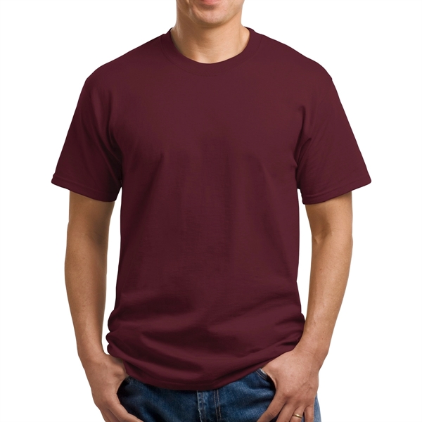 Cardinal color option for Tagless Cotton T Shirt