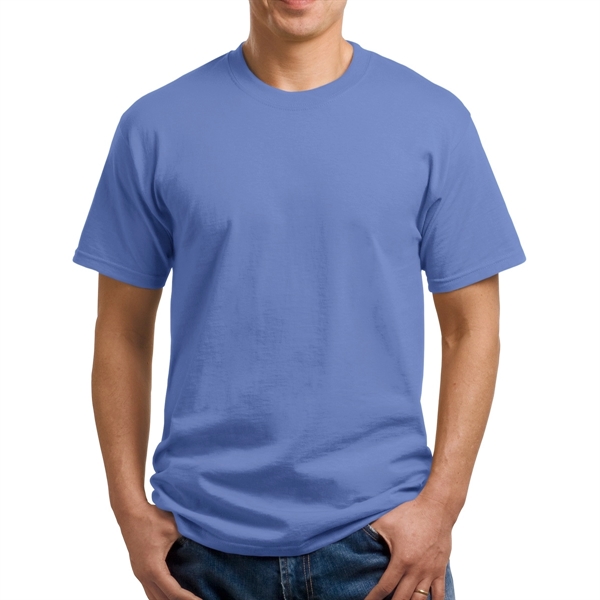 Neon Blue color option for Tagless Cotton T Shirt