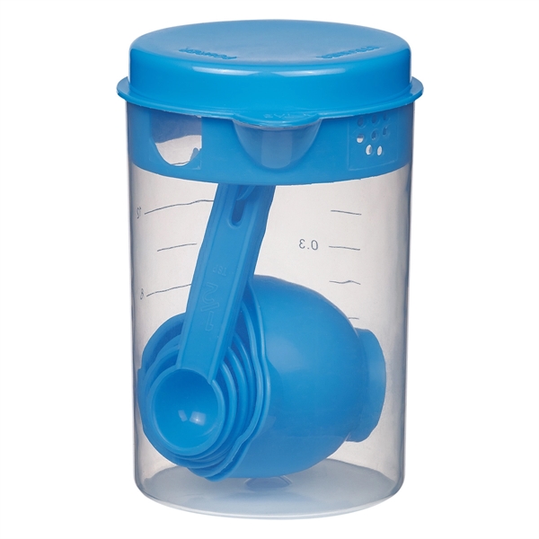 Blue color option for 7 Piece Bpa Free Measuring Cups And Spoon
