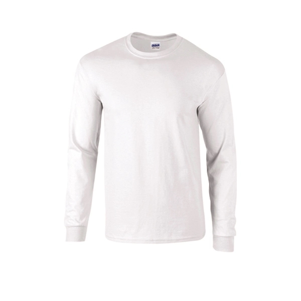 White color option for Gildan Grownups Cotton Full Arm Length T Shirt