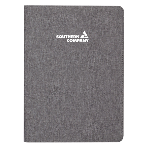 CHARCOAL color option for Heathered Padfolio With Writing Pad